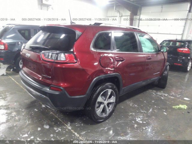 1C4PJMDX6KD491874 - 2019 JEEP CHEROKEE LIMITED Maroon photo 4