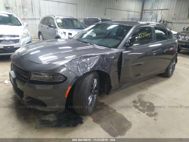 2C3CDXJG8KH541001 - 2019 DODGE CHARGER SXT Gray photo 2