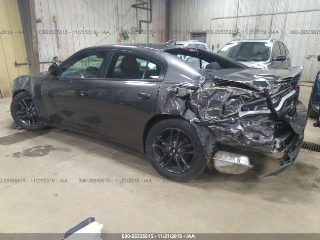 2C3CDXJG8KH541001 - 2019 DODGE CHARGER SXT Gray photo 3