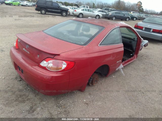 2T1CF22P13C609657 - 2003 TOYOTA CAMRY SOLARA SE/SLE Red photo 4