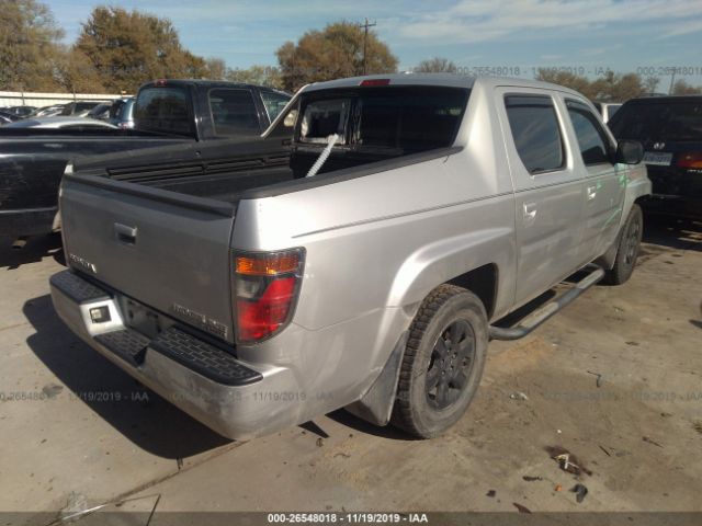 2HJYK16566H534691 - 2006 HONDA RIDGELINE RTL Silver photo 4