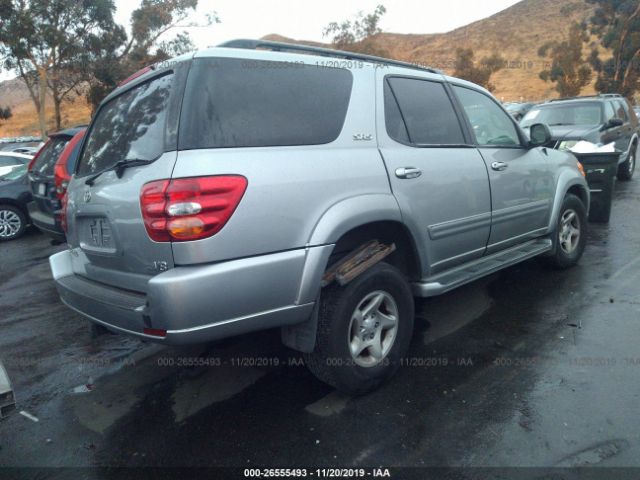 5TDZT34A82S091408 - 2002 TOYOTA SEQUOIA SR5 Silver photo 4