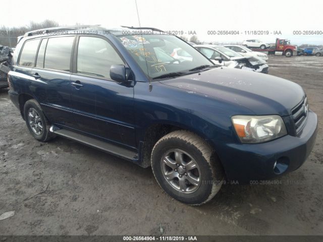 JTEEP21A470194560 - 2007 TOYOTA HIGHLANDER SPORT/LIMITED Blue photo 1