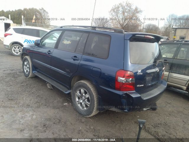 JTEEP21A470194560 - 2007 TOYOTA HIGHLANDER SPORT/LIMITED Blue photo 3