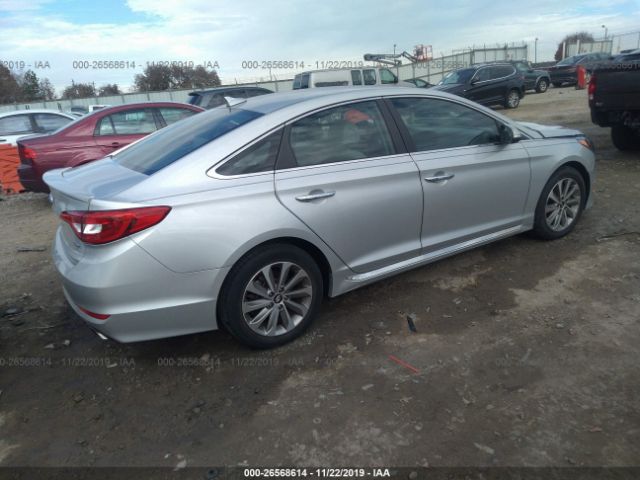 5NPE34AF0FH033776 - 2015 HYUNDAI SONATA SPORT/LIMITED Silver photo 4