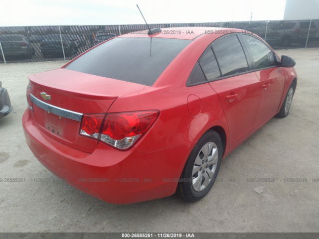 1G1PC5SH5G7220055 - 2016 CHEVROLET CRUZE LIMITED LS Red photo 4