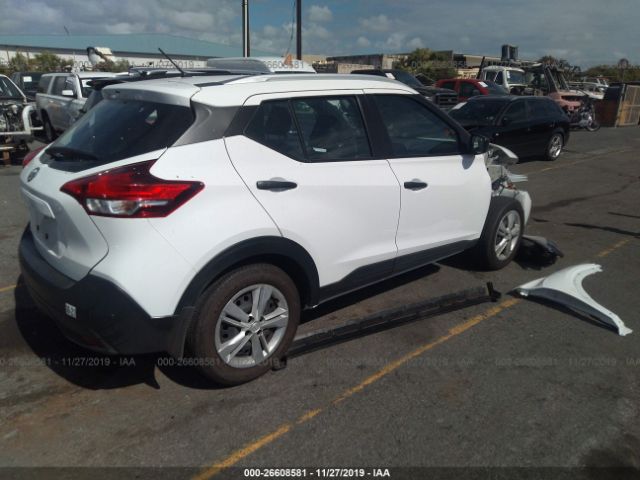 3N1CP5CU7KL521472 - 2019 NISSAN KICKS S/SR/SV White photo 4