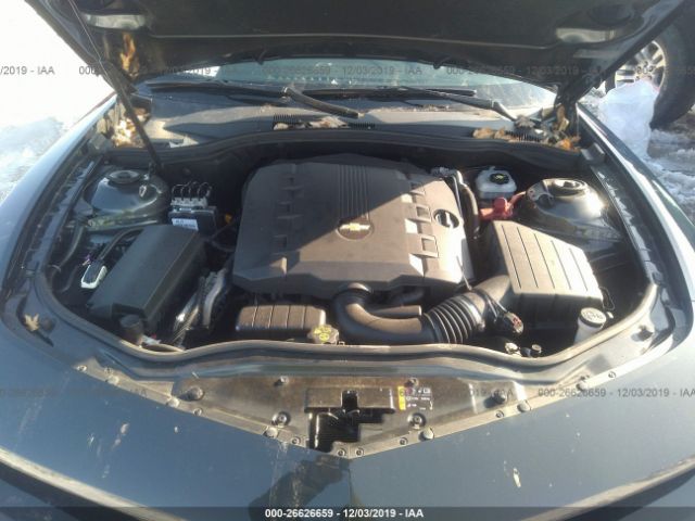 2G1FB1E39D9115004 - 2013 CHEVROLET CAMARO LT Gray photo 10