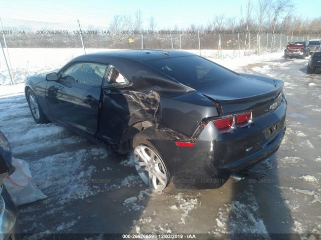 2G1FB1E39D9115004 - 2013 CHEVROLET CAMARO LT Gray photo 3