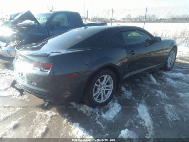 2G1FB1E39D9115004 - 2013 CHEVROLET CAMARO LT Gray photo 4