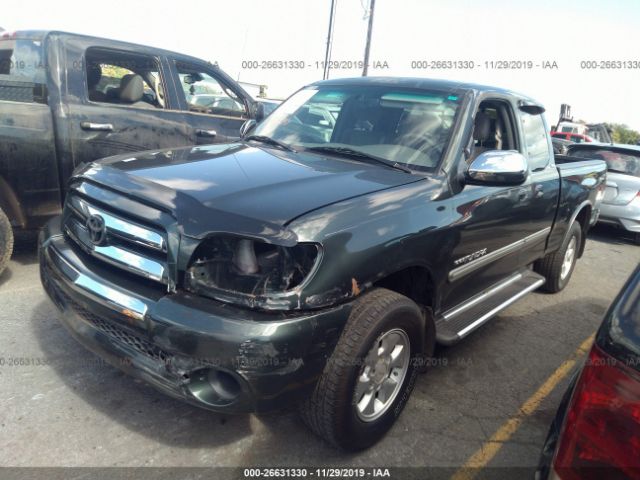 5TBRU34146S484656 - 2006 TOYOTA TUNDRA ACCESS CAB SR5 Green photo 2