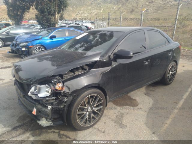 KNAFU4A28D5716303 - 2013 KIA FORTE EX Black photo 2