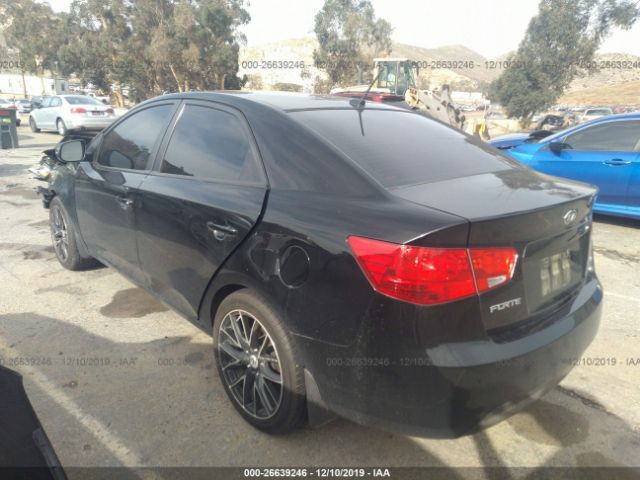 KNAFU4A28D5716303 - 2013 KIA FORTE EX Black photo 3