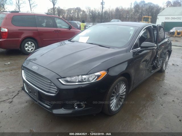 3FA6P0D90FR308816 - 2015 FORD FUSION TITANIUM Black photo 2