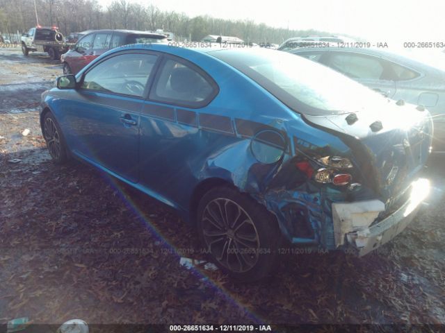 JTKDE3B72A0315391 - 2010 TOYOTA SCION TC  Blue photo 3