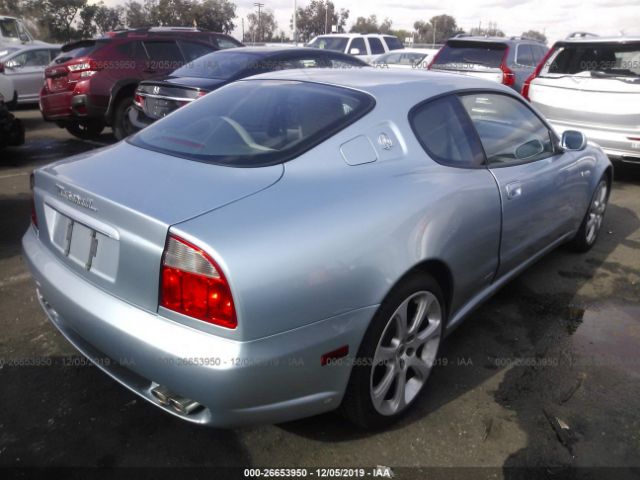 ZAMBC38A040012228 - 2004 MASERATI COUPE GT Light Blue photo 4