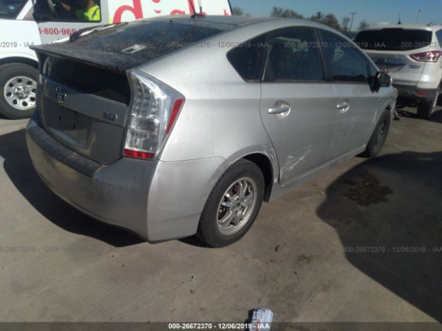 JTDKN3DU1A0095890 - 2010 TOYOTA PRIUS  Gray photo 4