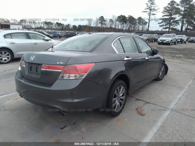 1HGCP3F87CA038414 - 2012 HONDA ACCORD EXL Gray photo 4