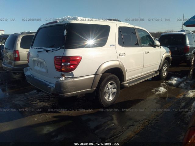 5TDZT34A73S161868 - 2003 TOYOTA SEQUOIA SR5 White photo 4