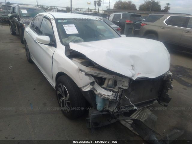 1HGCR2F37GA067782 - 2016 HONDA ACCORD LX White photo 1