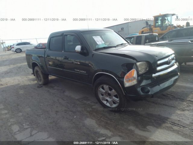 5TBET34175S486224 - 2005 TOYOTA TUNDRA DOUBLE CAB SR5 Green photo 1