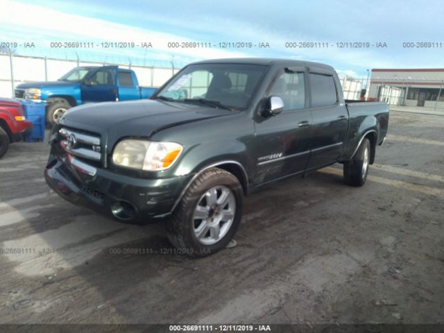 5TBET34175S486224 - 2005 TOYOTA TUNDRA DOUBLE CAB SR5 Green photo 2