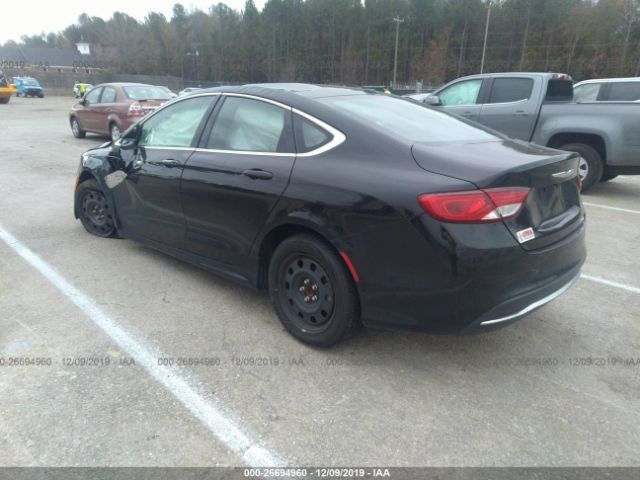 1C3CCCCBXFN577105 - 2015 CHRYSLER 200 C Black photo 3