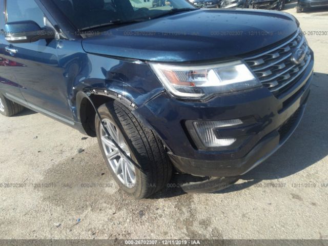 1FM5K8F86HGC93672 - 2017 FORD EXPLORER LIMITED Blue photo 6