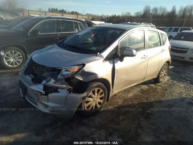 3N1CE2CP0EL392865 - 2014 NISSAN VERSA NOTE S/S PLUS/SV/SL Silver photo 2