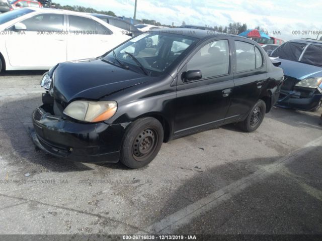 JTDBT1233Y0037780 - 2000 TOYOTA ECHO  Black photo 2