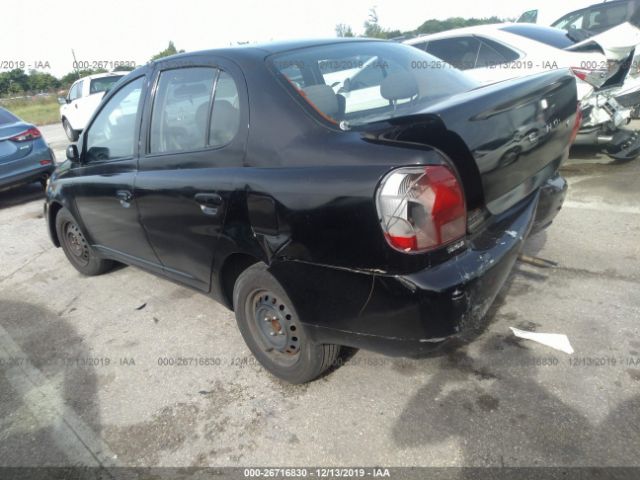 JTDBT1233Y0037780 - 2000 TOYOTA ECHO  Black photo 3