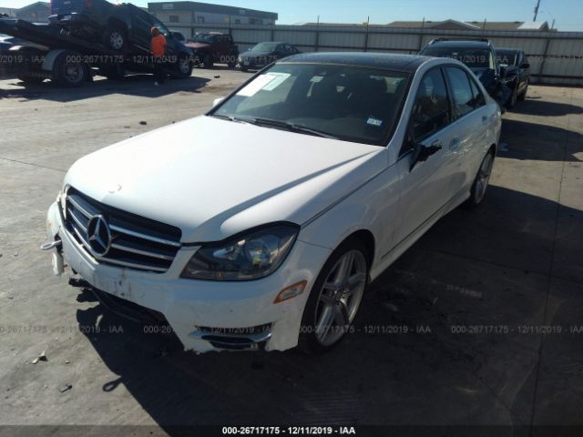 WDDGF5HB0EA911324 - 2014 MERCEDES-BENZ C 350 White photo 2