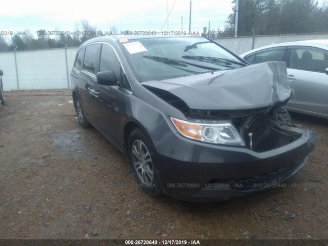 5FNRL5H44CB147284 - 2012 HONDA ODYSSEY EX Gray photo 1