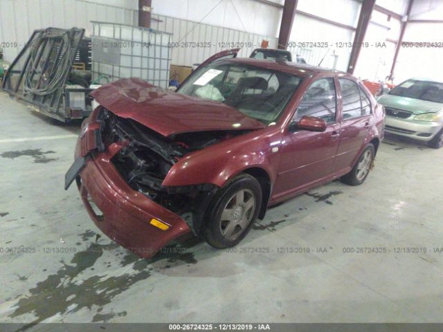 3VWSC29M8YM086360 - 2000 VOLKSWAGEN JETTA GLS Maroon photo 2