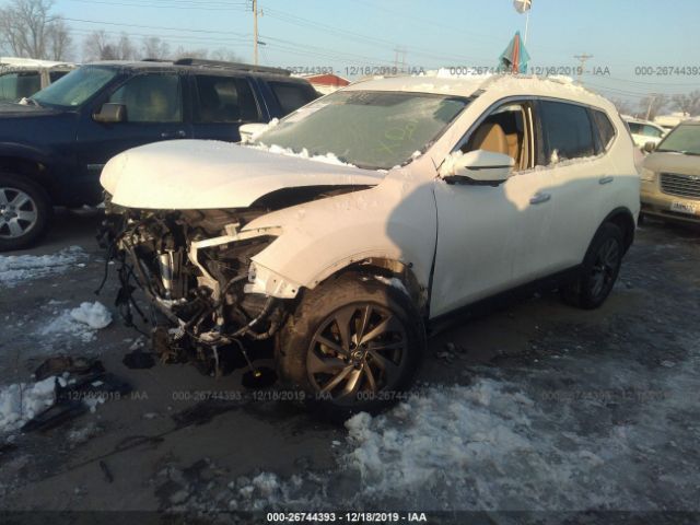 5N1AT2MVXGC814514 - 2016 NISSAN ROGUE S/SL/SV White photo 2