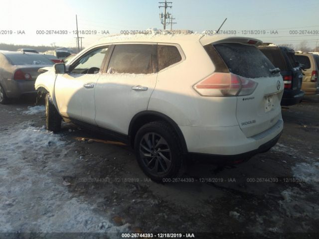 5N1AT2MVXGC814514 - 2016 NISSAN ROGUE S/SL/SV White photo 3