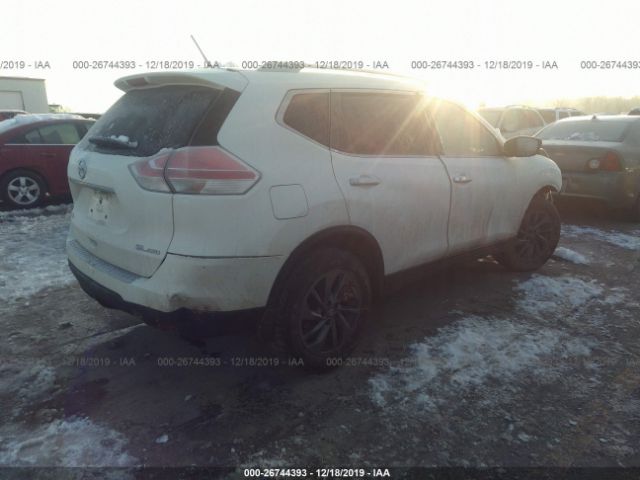 5N1AT2MVXGC814514 - 2016 NISSAN ROGUE S/SL/SV White photo 4