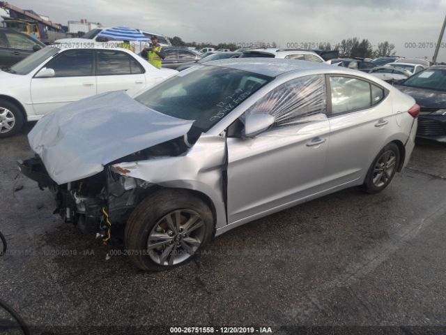 5NPD84LF5JH309548 - 2018 HYUNDAI ELANTRA SEL/VALUE/LIMITED Silver photo 2