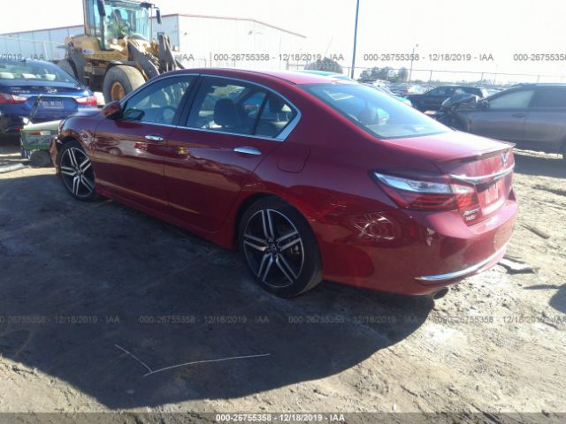 1HGCR2F56HA268690 - 2017 HONDA ACCORD SPORT Red photo 3