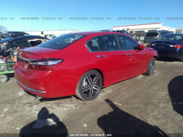 1HGCR2F56HA268690 - 2017 HONDA ACCORD SPORT Red photo 4