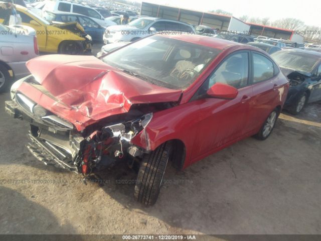 KMHCU4AE9DU461582 - 2013 HYUNDAI ACCENT GLS/SE Red photo 2