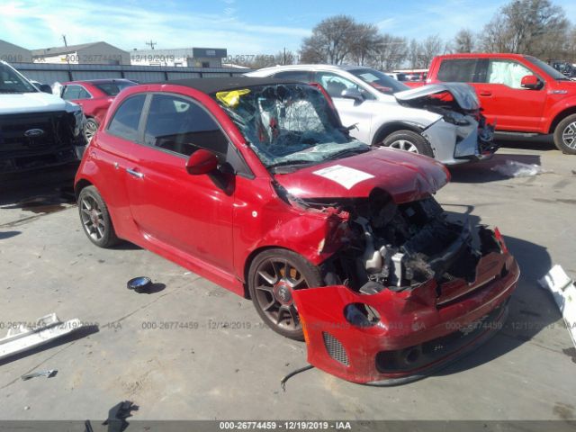 3C3CFFJH9DT666905 - 2013 FIAT 500 ABARTH Red photo 1