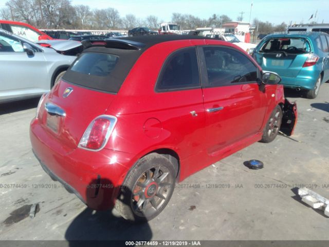 3C3CFFJH9DT666905 - 2013 FIAT 500 ABARTH Red photo 4