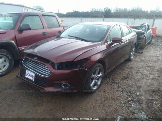 3FA6P0H96FR141663 - 2015 FORD FUSION SE Burgundy photo 2