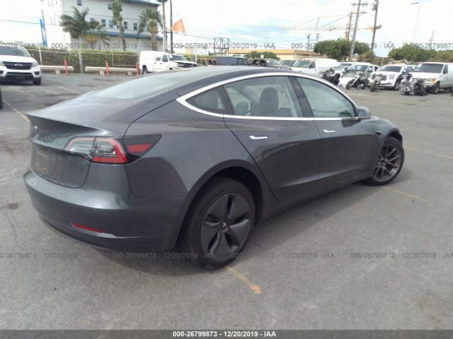 5YJ3E1EA3JF123638 - 2018 TESLA MODEL 3  Gray photo 4