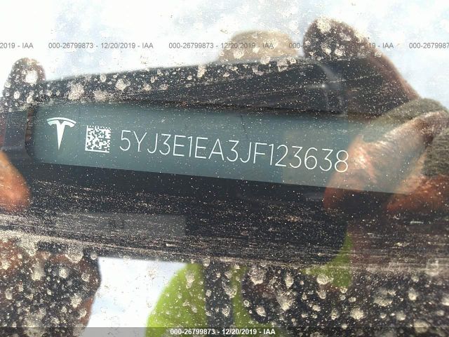 5YJ3E1EA3JF123638 - 2018 TESLA MODEL 3  Gray photo 9