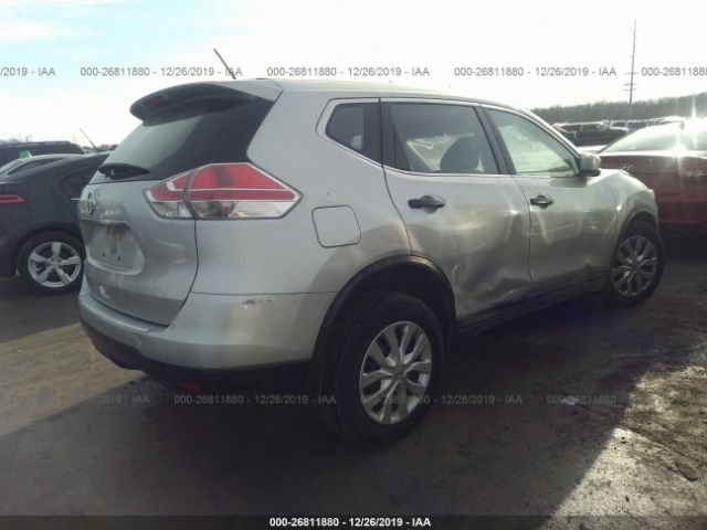 JN8AT2MT0GW012026 - 2016 NISSAN ROGUE S/SL/SV Silver photo 4