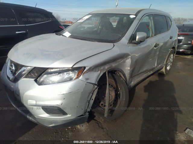 JN8AT2MT0GW012026 - 2016 NISSAN ROGUE S/SL/SV Silver photo 6