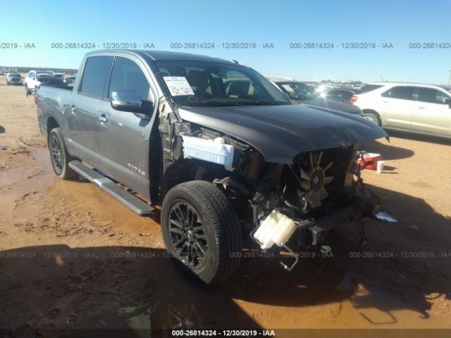 1N6AA1E59HN525419 - 2017 NISSAN TITAN SV/SL/PRO-4X/PLAT RES Gray photo 1