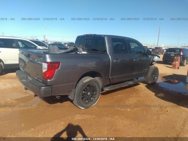 1N6AA1E59HN525419 - 2017 NISSAN TITAN SV/SL/PRO-4X/PLAT RES Gray photo 4